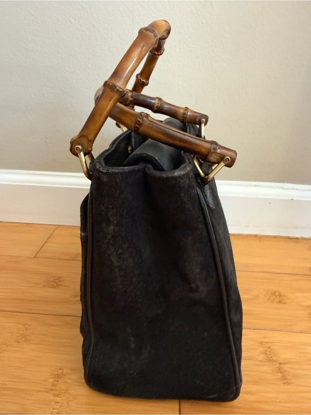 Gucci Suede Diana Mini Tote with Bamboo Handles